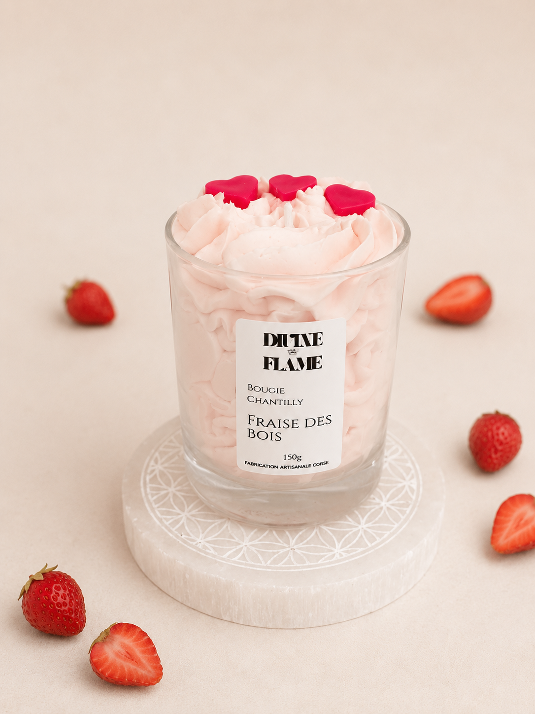 Bougie Chantilly Fraise des bois