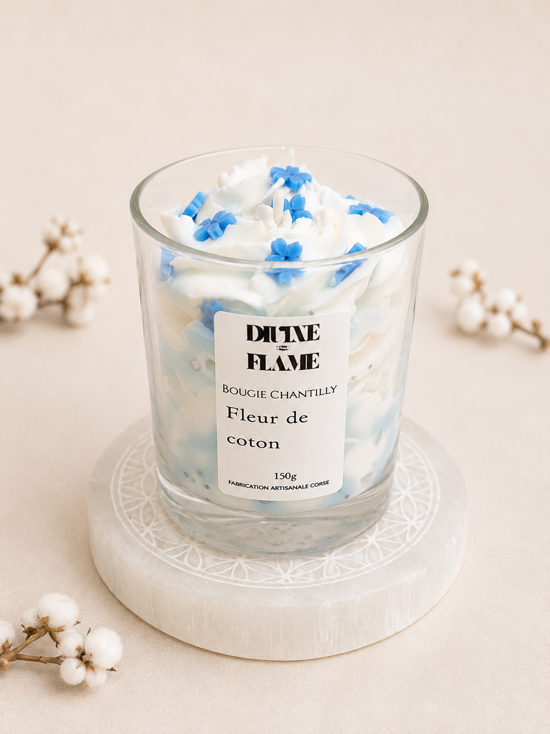 Bougie chantilly Fleur de coton