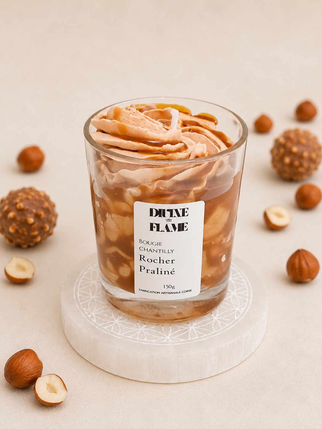 Bougie Chantilly Rocher Praliné