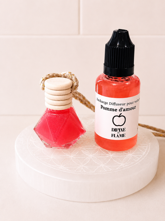 Pack diffuseur voiture + recharge - Pomme d'amour